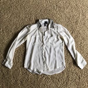 Beaded Collar Blouse